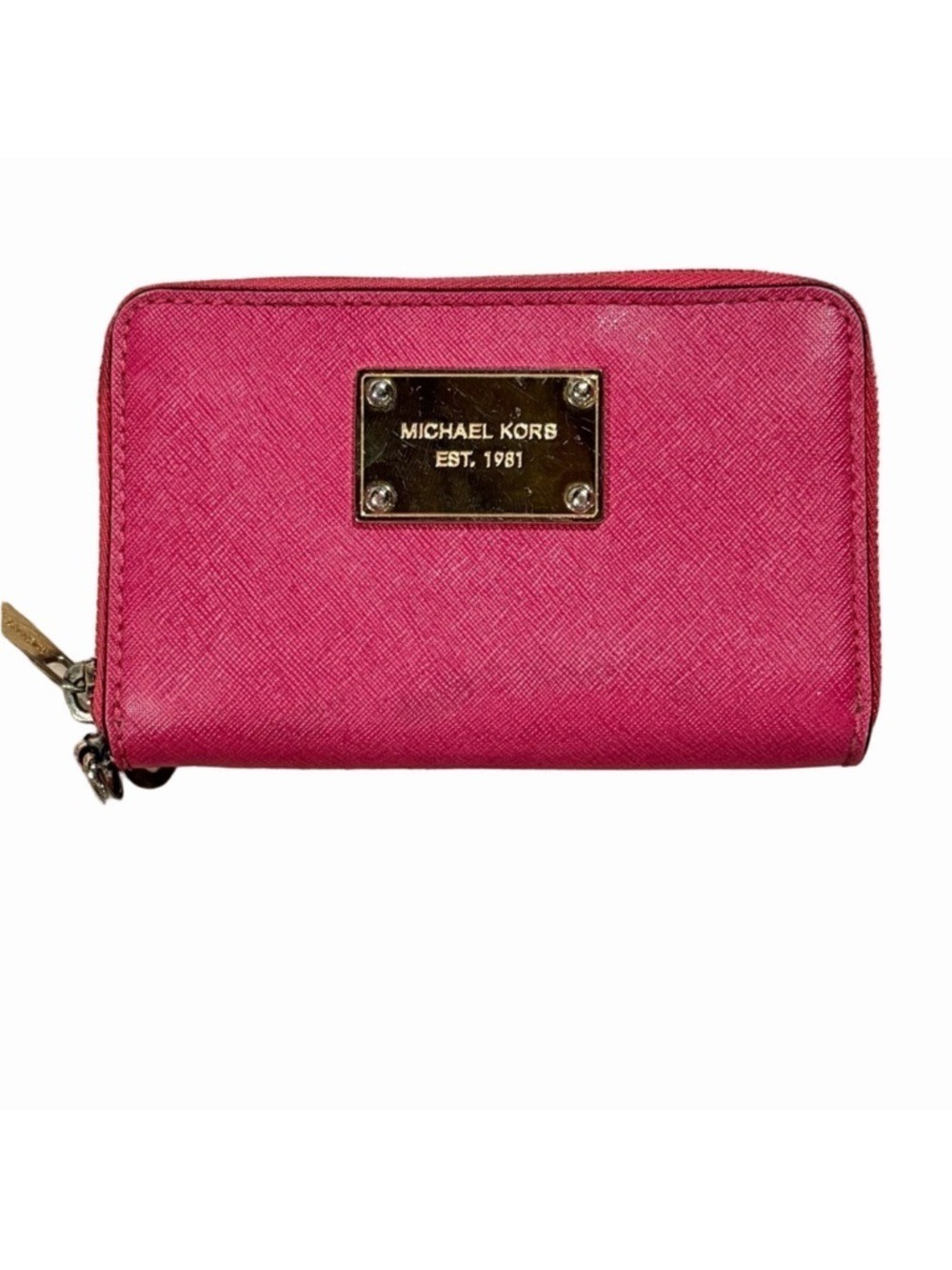 Michael Kors Small Fuchsia Pink Saffiano Leather Wallet